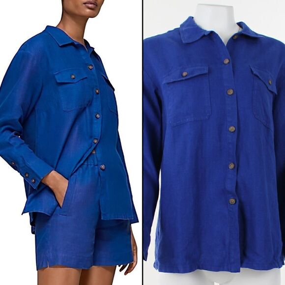 Whistles Linen Pocket Detail Shirt - Picture 1 of 5
